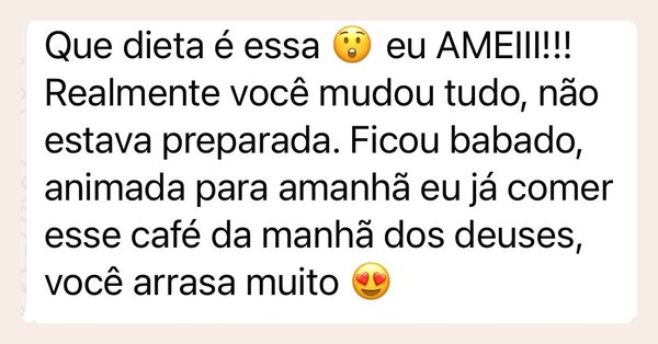 Mensagem de paciente da Malu