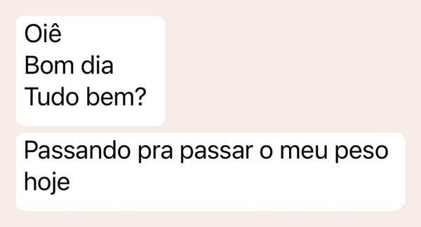 Mensagem de paciente da Malu