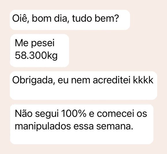 Mensagem de paciente da Malu